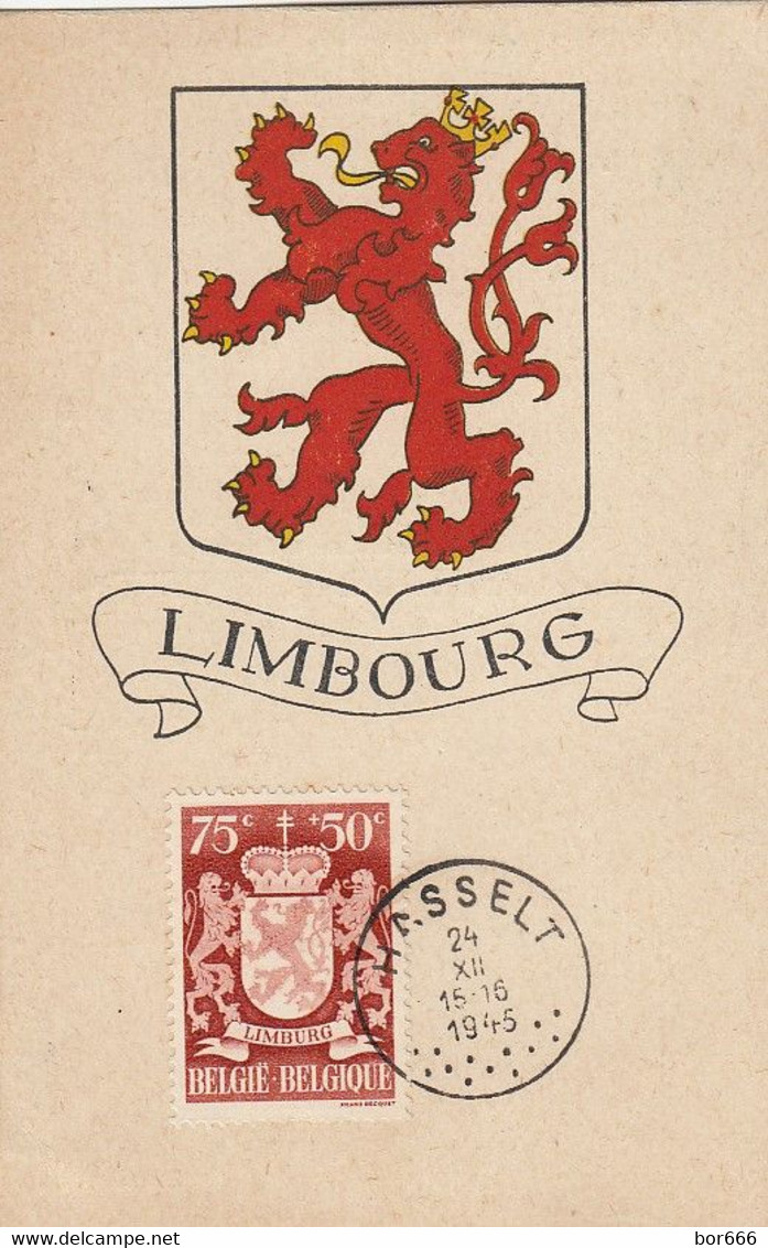 GOOD OLD BELGIUM Maximum Card 1945 - Limbourg Coat Of Arm - 1934-1951