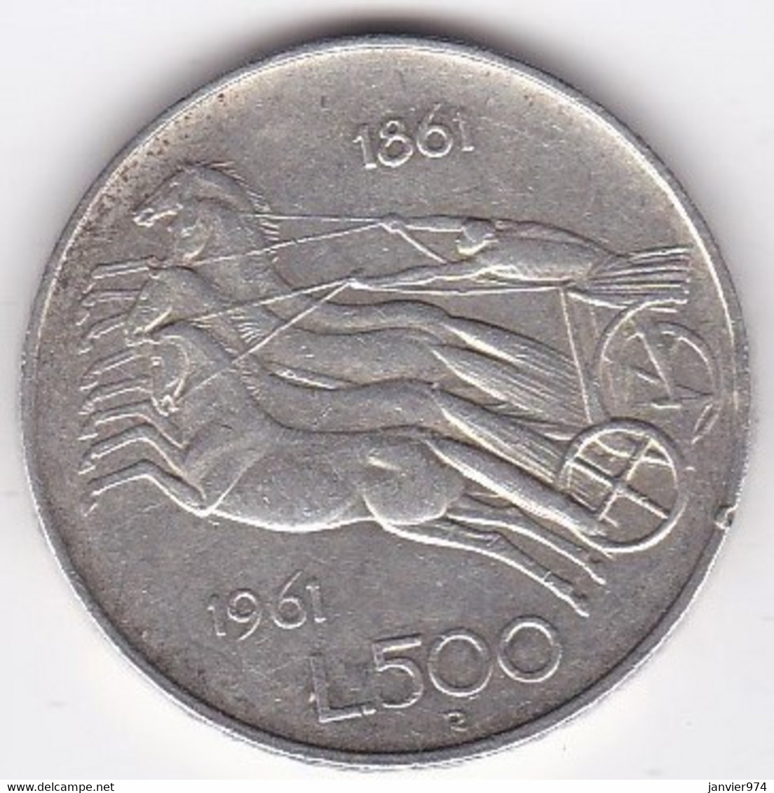 500 Lire 1961. Anniversaire Unification De L’Italie 1861 – 1961, En Argent - 500 Liras