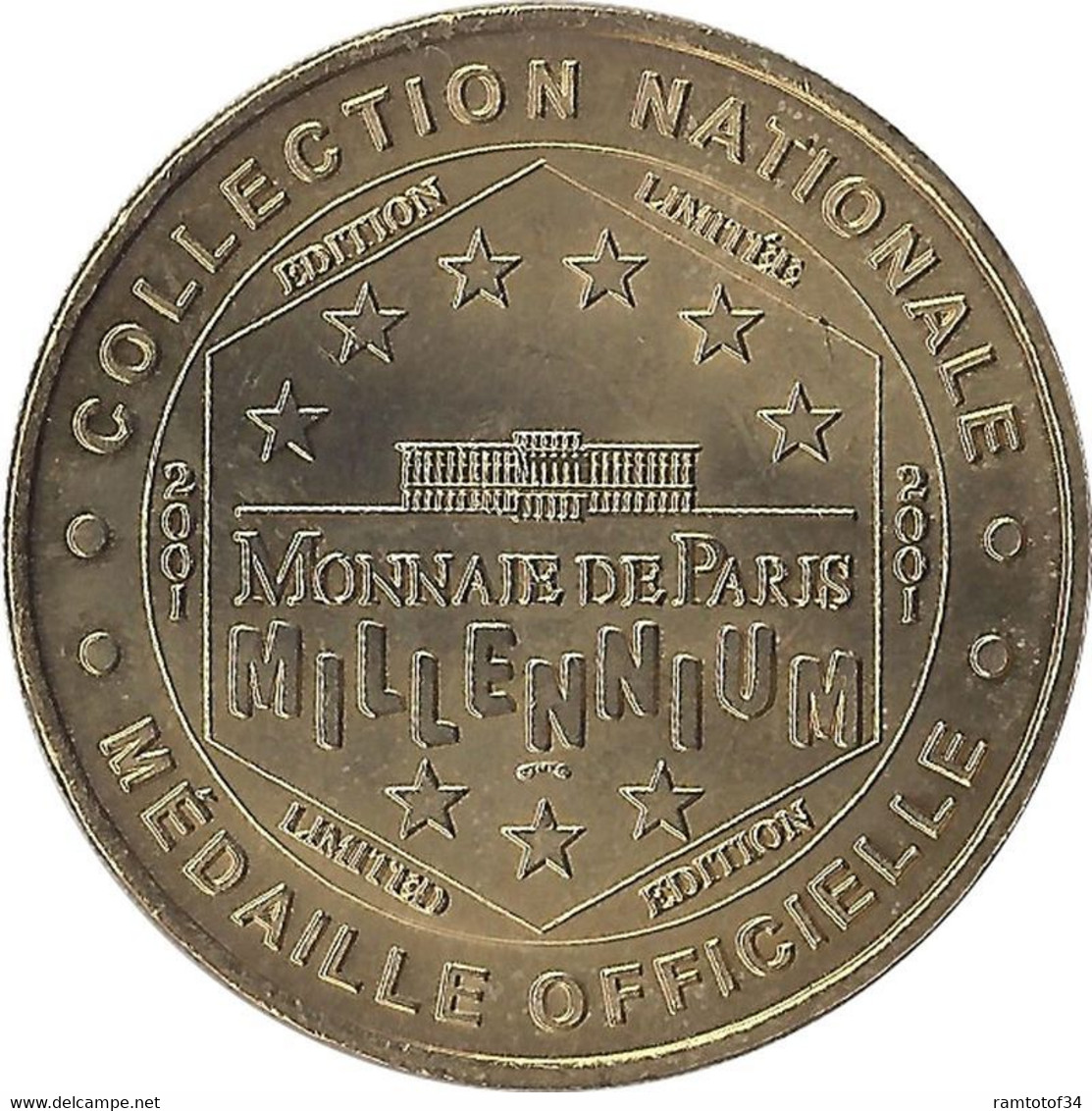 2001 MDP101 - PARIS - Basilique Du Sacré Coeur 1 (Vue Générale) / MONNAIE DE PARIS 2000 - 2001