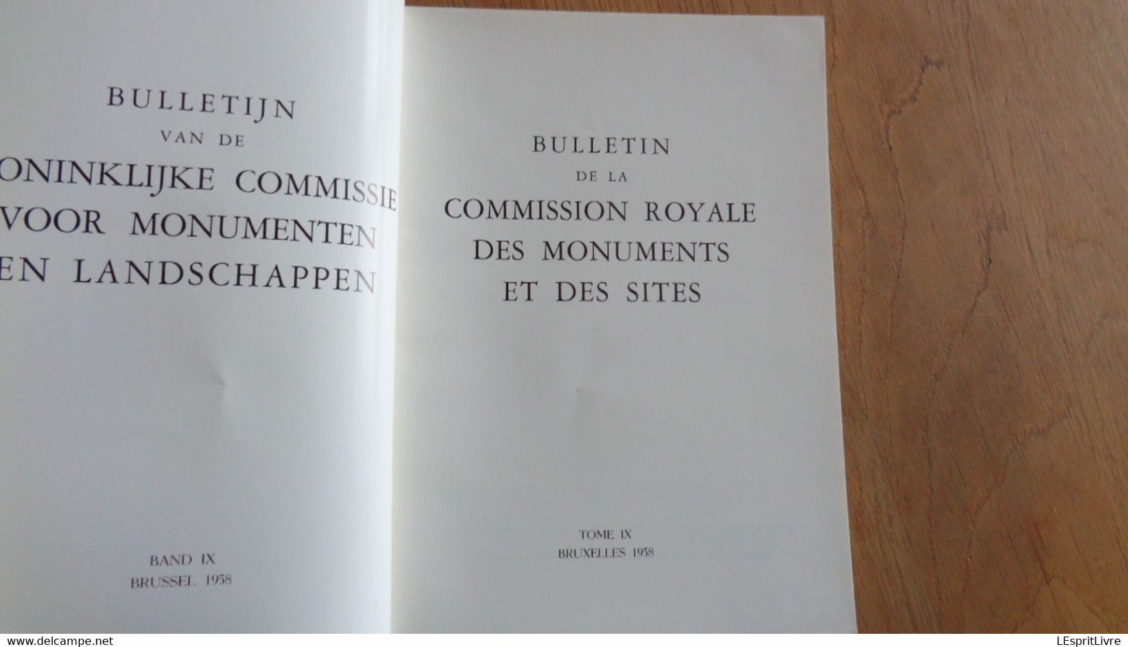 BULLETIN DE LA COMMISSION ROYALE DES MONUMENTS IX 1958 Architecture Kerk Romaanse Kerken Vlaanderen Lys Flandre - Belgique