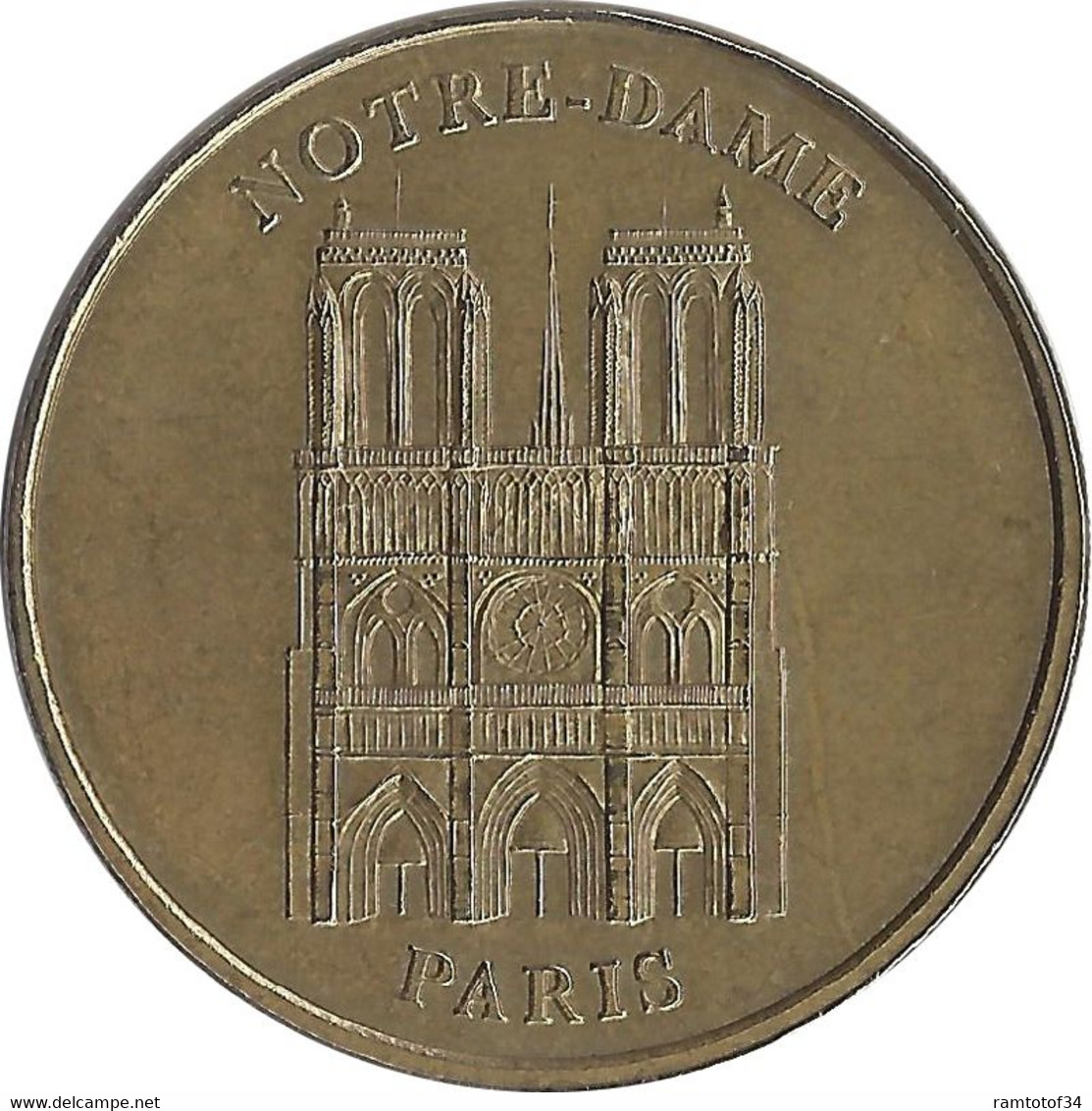 2001 MDP104 - PARIS - Cathédrale Notre Dame De Paris 1 (Face Simple) / MONNAIE DE PARIS - 2001