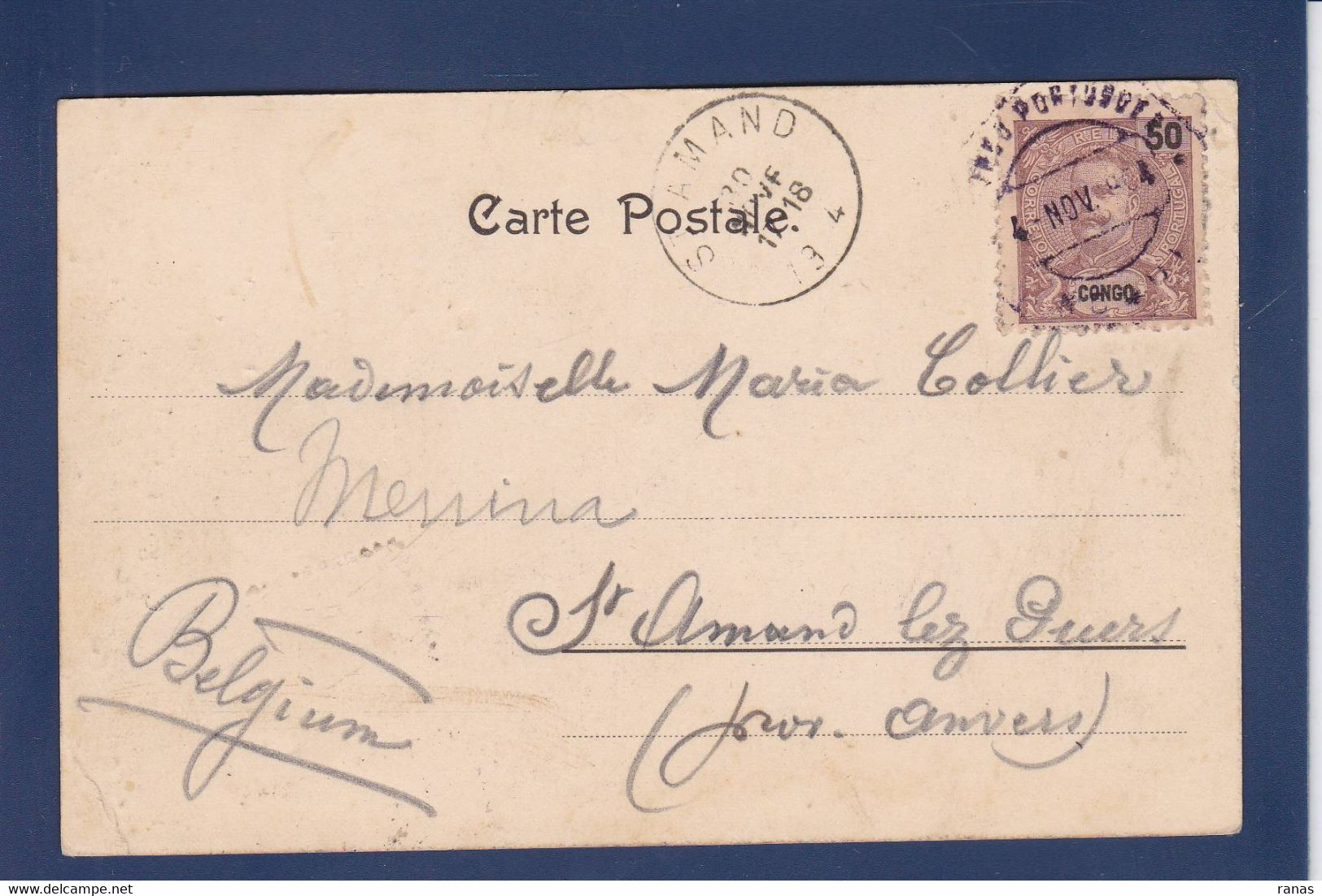 CPA Congo Belge Type Mayamba Ethnic Circulé - Belgian Congo