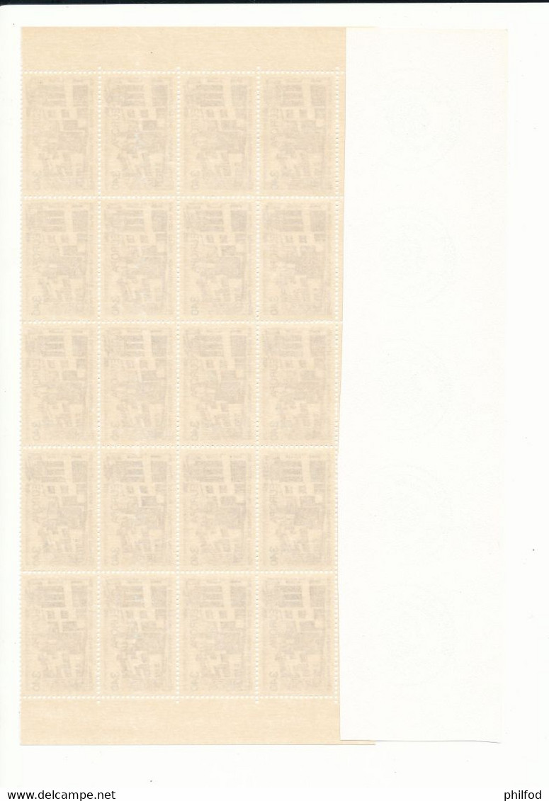 1987 - Europa Architecture Moderne - N° 2472 - Bloc De 20 Timbres - Tampon 1er Jour - 25 Avril 1987 - Ungebraucht