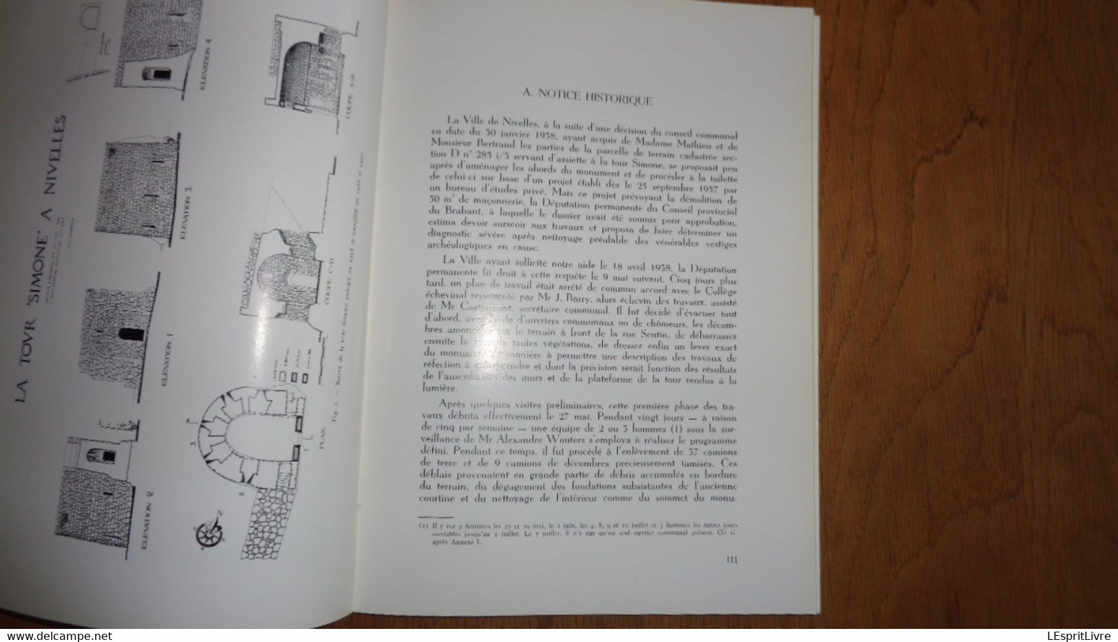 BULLETIN DE LA COMMISSION ROYALE DES MONUMENTS XVIII 1969 Architecture Tour Simone Nivelles Villa Rognée Sclayn Meuse