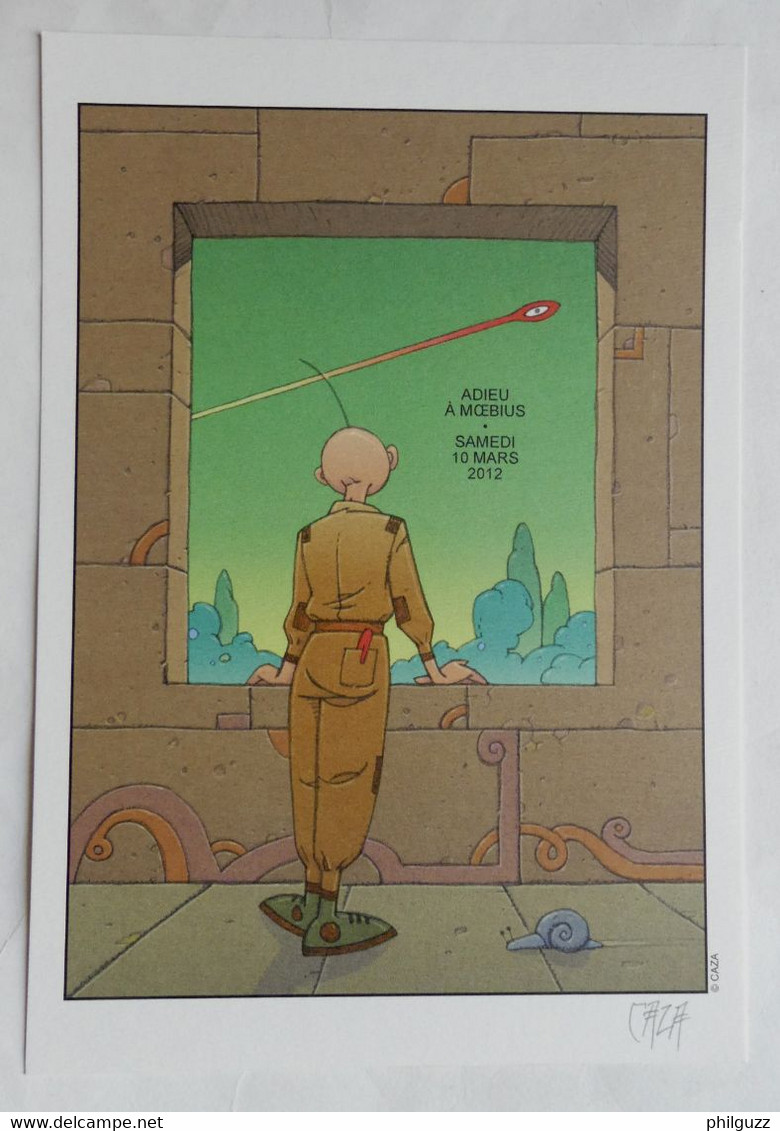 EX LIBRIS Imprimé RECTO VERSO CAZA ET SOLE Hommage à MOEBIUS GIRAUD Signés Mais Non Numérotés XL - Illustratoren A - C