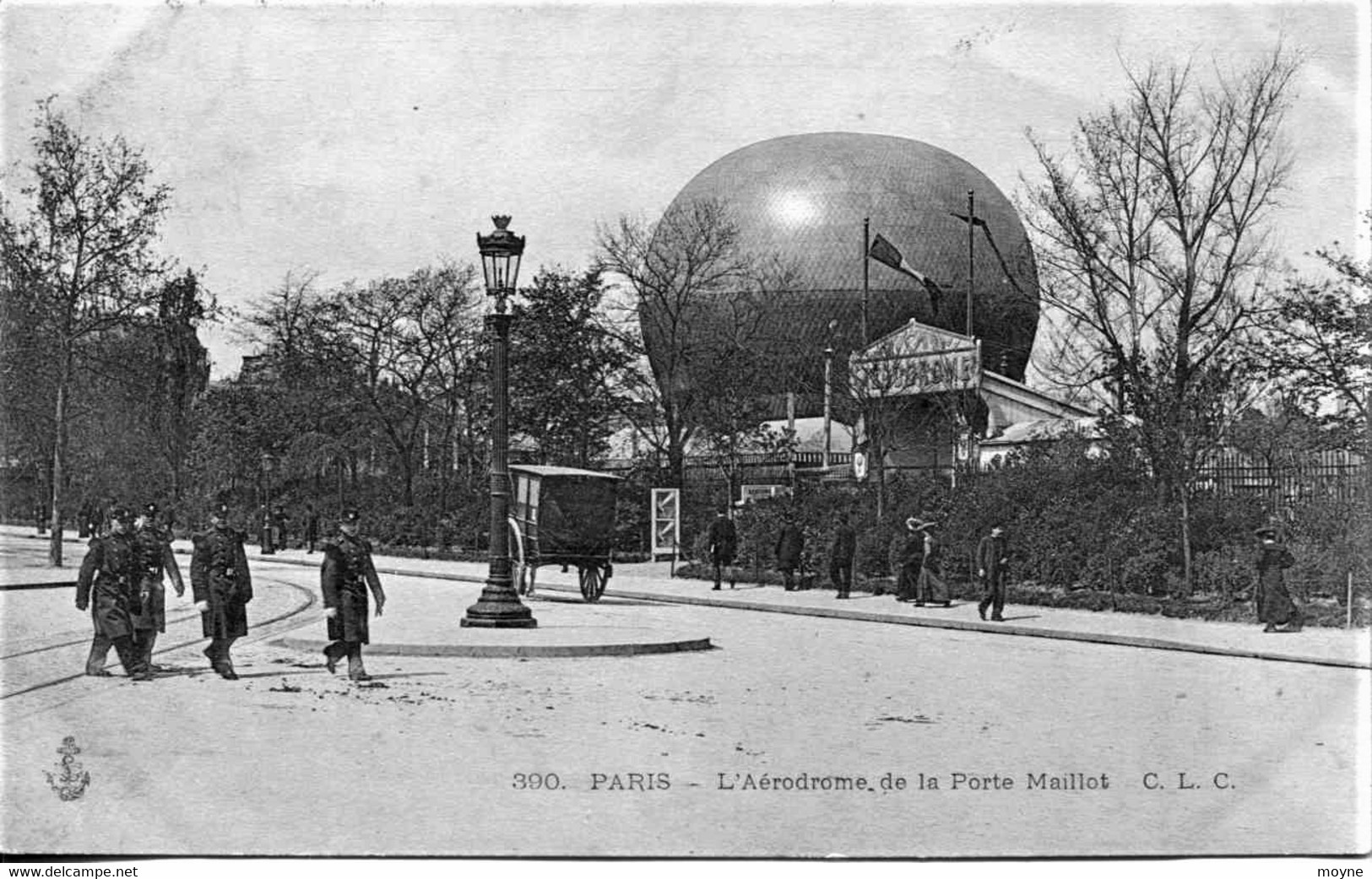 14771 -   Paris -   L' AERODROME LA PORTE MAILLOT  -  BELLE  ANIMATION  - Circulée En 1910 - Aéroports De Paris