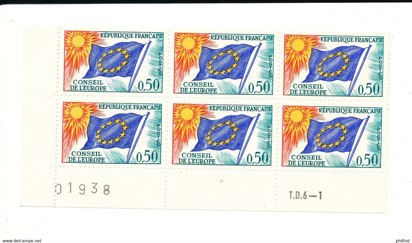 1963-1971 - Conseil De L'Europe - N°33 ( Services)  * 6 - Ungebraucht