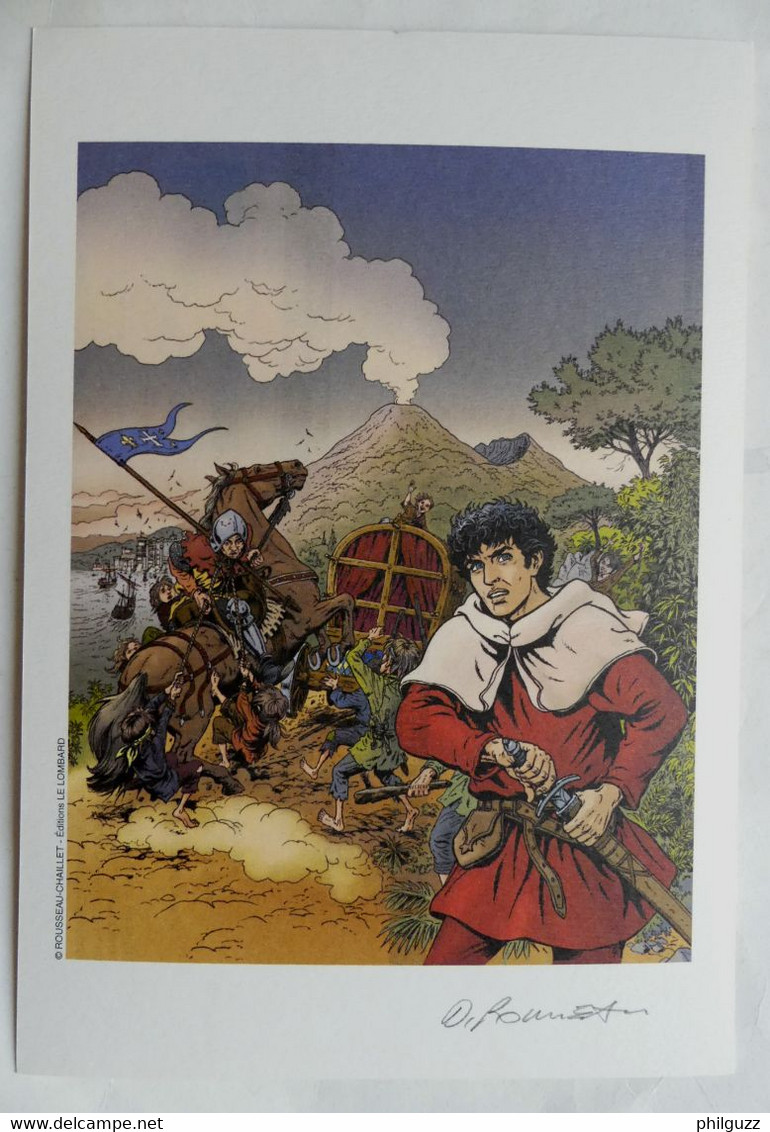 EX-LIBRIS SIGNE ROUSSEAU -  NON N°  VASCO CHAILLET  Au Verso Imprimé Un Dessin De JUILLARD BLAKE ET MORTIMER - Illustrateurs P - R