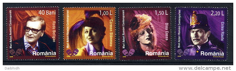 ROMANIA 2006 Actors Set Of 4  MNH / **.  Michel 6142-45 - Ongebruikt