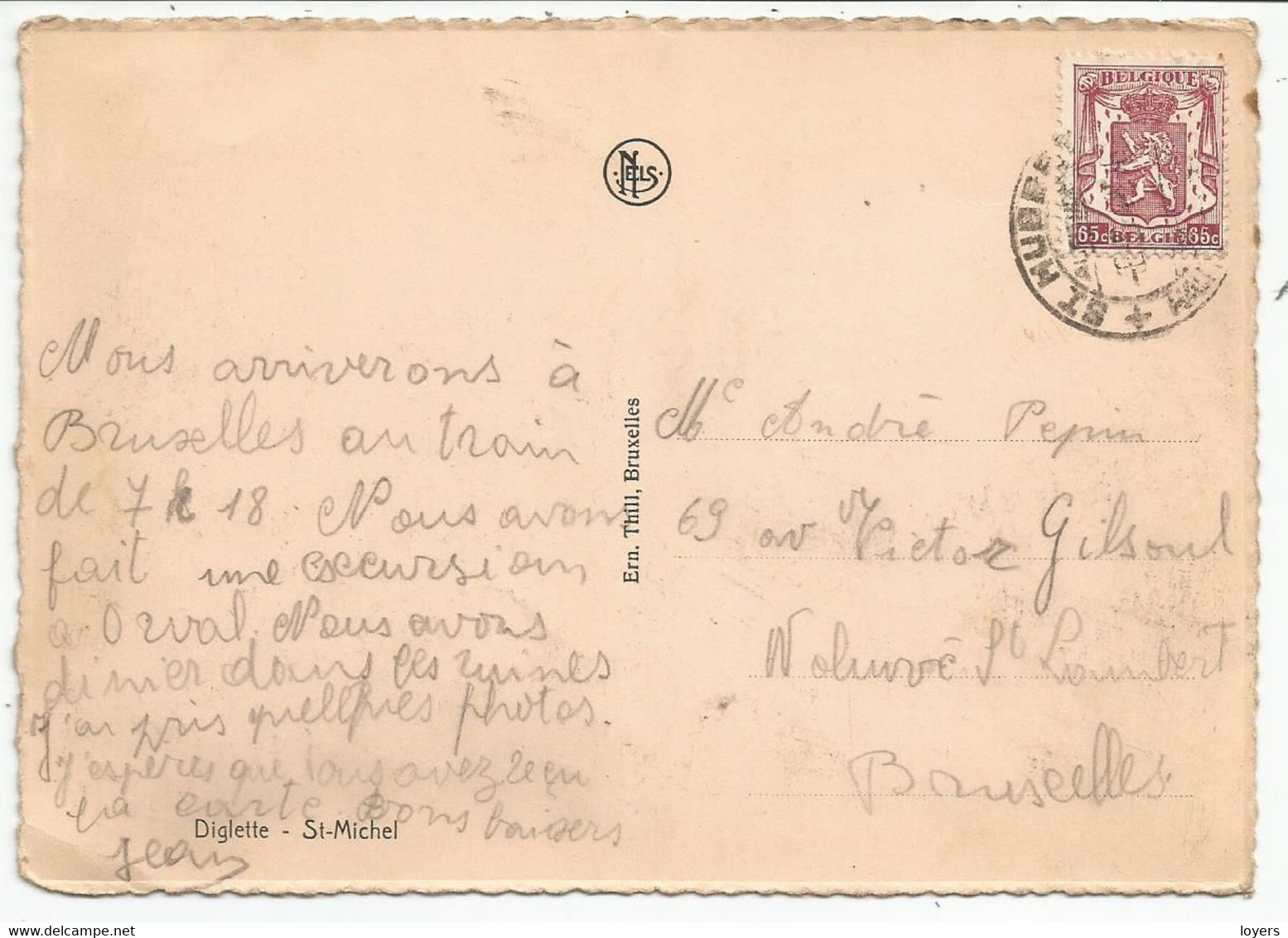 Diglette  -  St-Michel.  (scan Verso) - Saint-Hubert