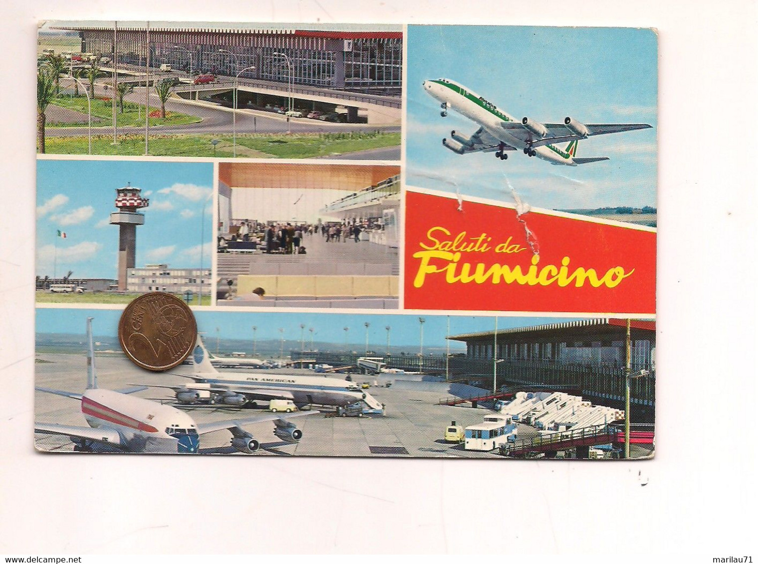 MM945 Lazio FIUMICINO Roma 1982 Viaggiata Taglietto Aeroporto - Fiumicino