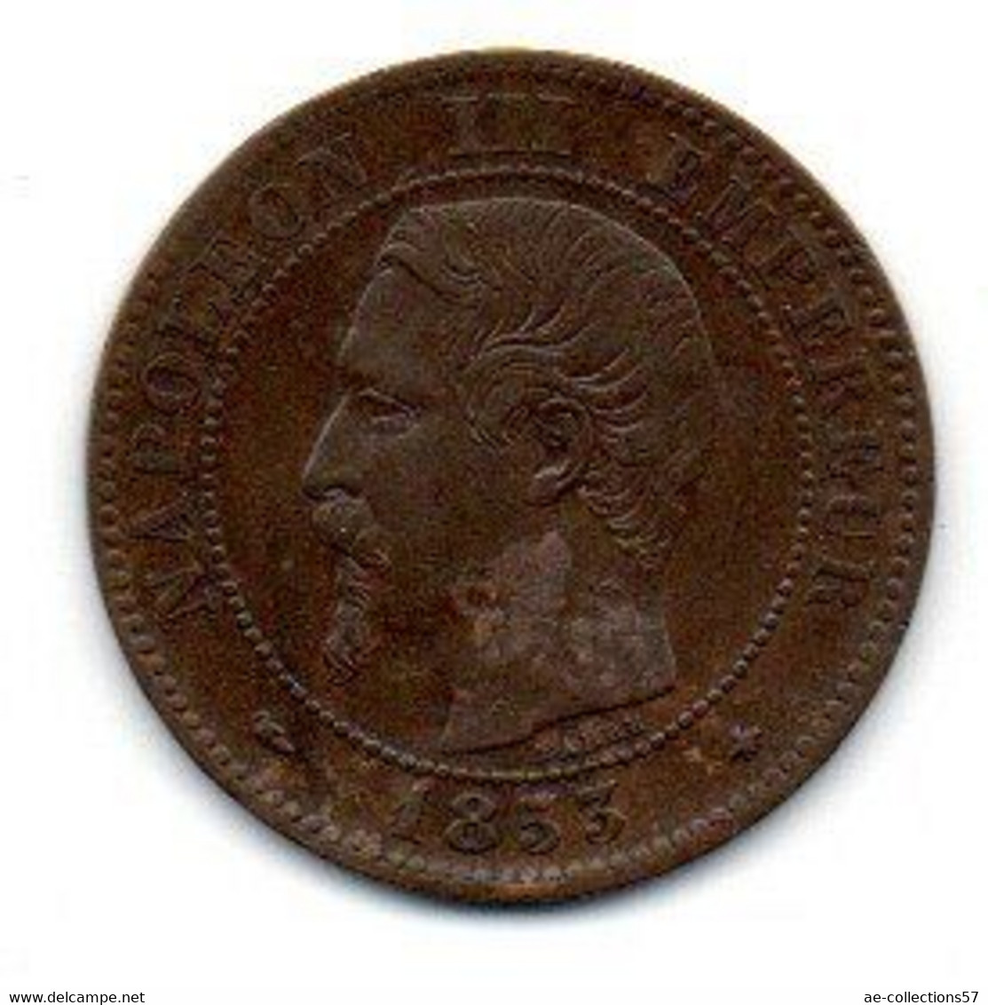 Napoléon III  -  2 Centimes 1853 BB  - état  TTB - 2 Centimes