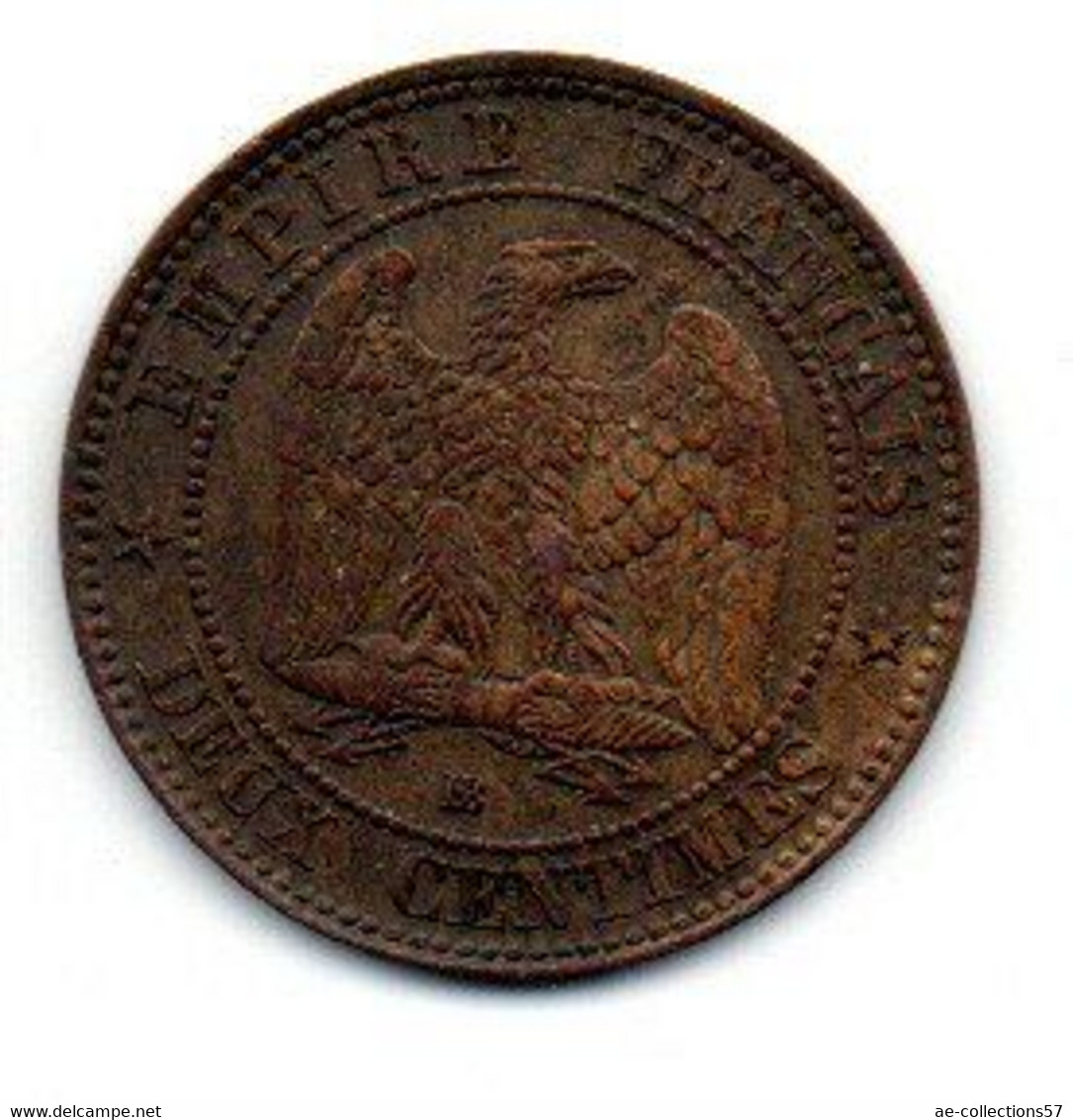 Napoléon III  -  2 Centimes 1856 BB  - état  TTB - 2 Centimes