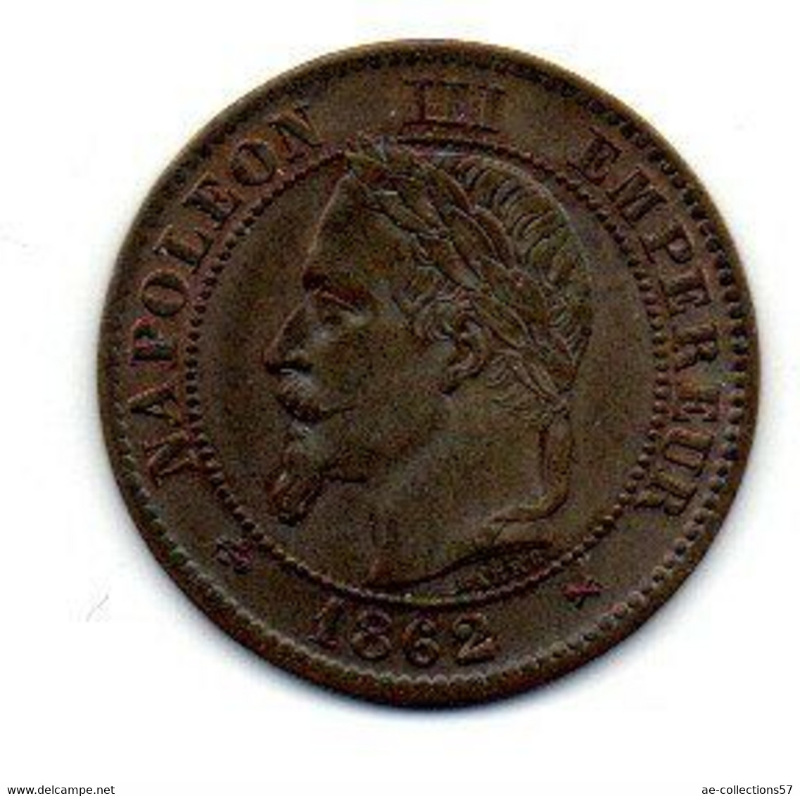 Napoléon III  -  2 Centimes 1862 K  - état  SUP+ - 2 Centimes