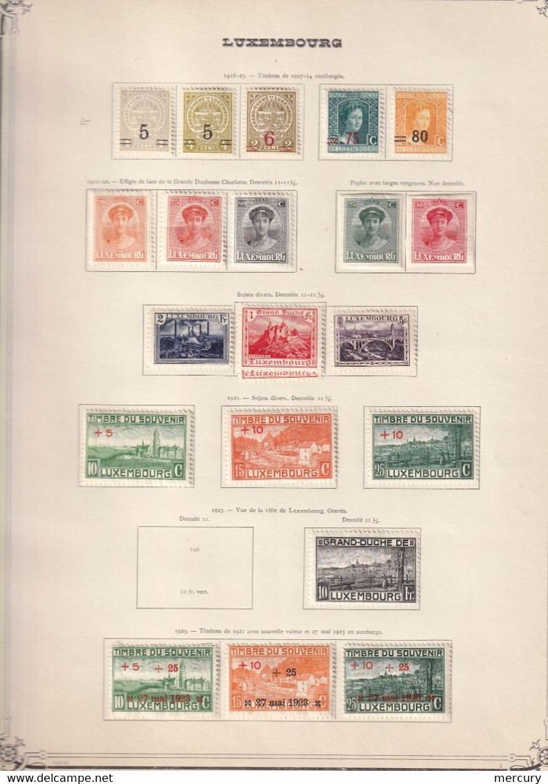 LUXEMBOURG - Collection Neuve Jusqu'en 1930 - 15 Scans - Colecciones