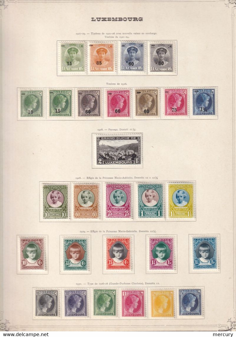 LUXEMBOURG - Collection neuve jusqu'en 1930 - 15 scans