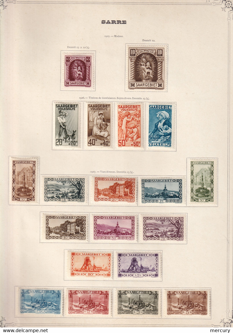 SARRE - Bonne collection neuve avant 1930