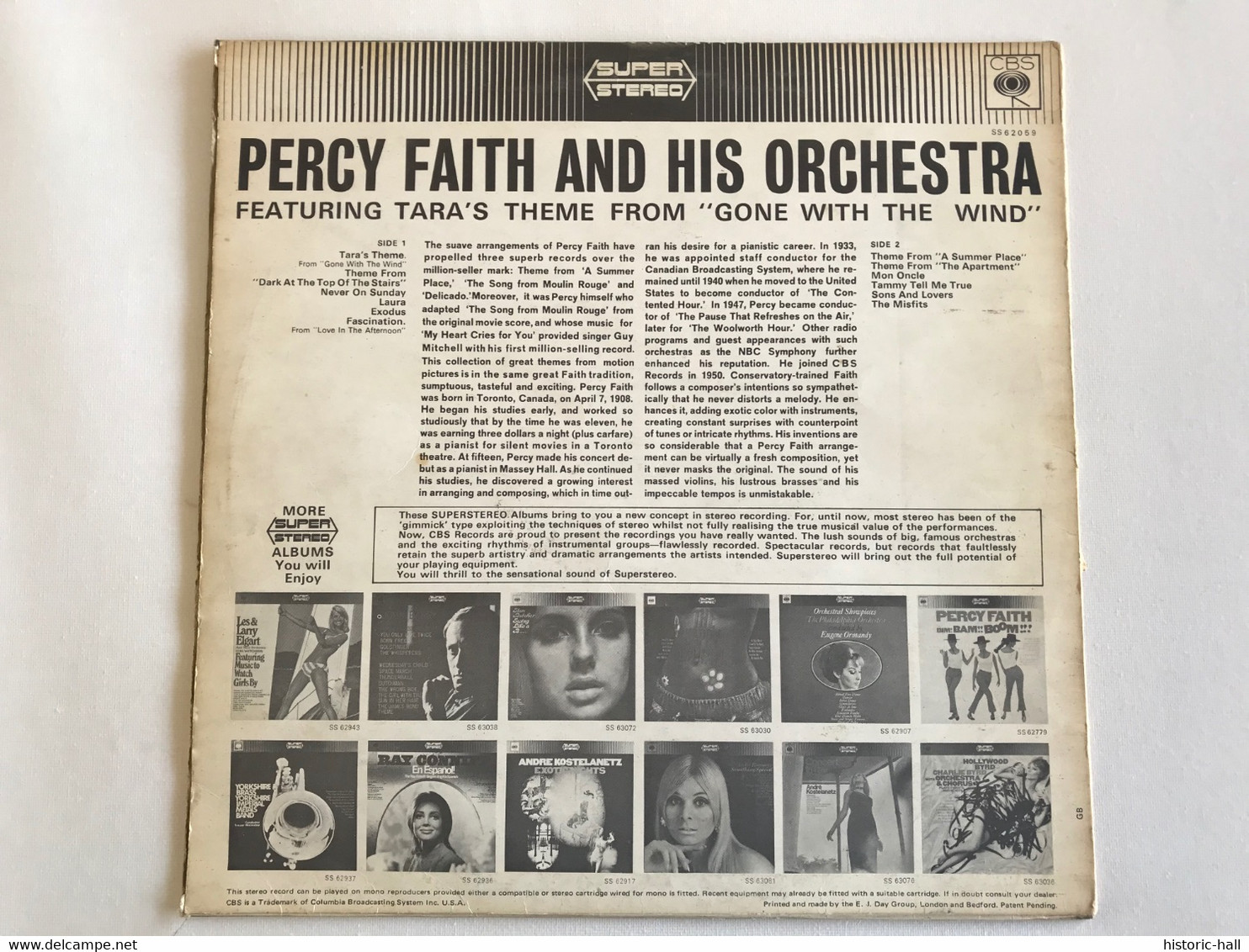 PERCY FAITH And His Orchestra - Tara’s Theme From Gone With The Wind - LP - UK Press - Filmmusik