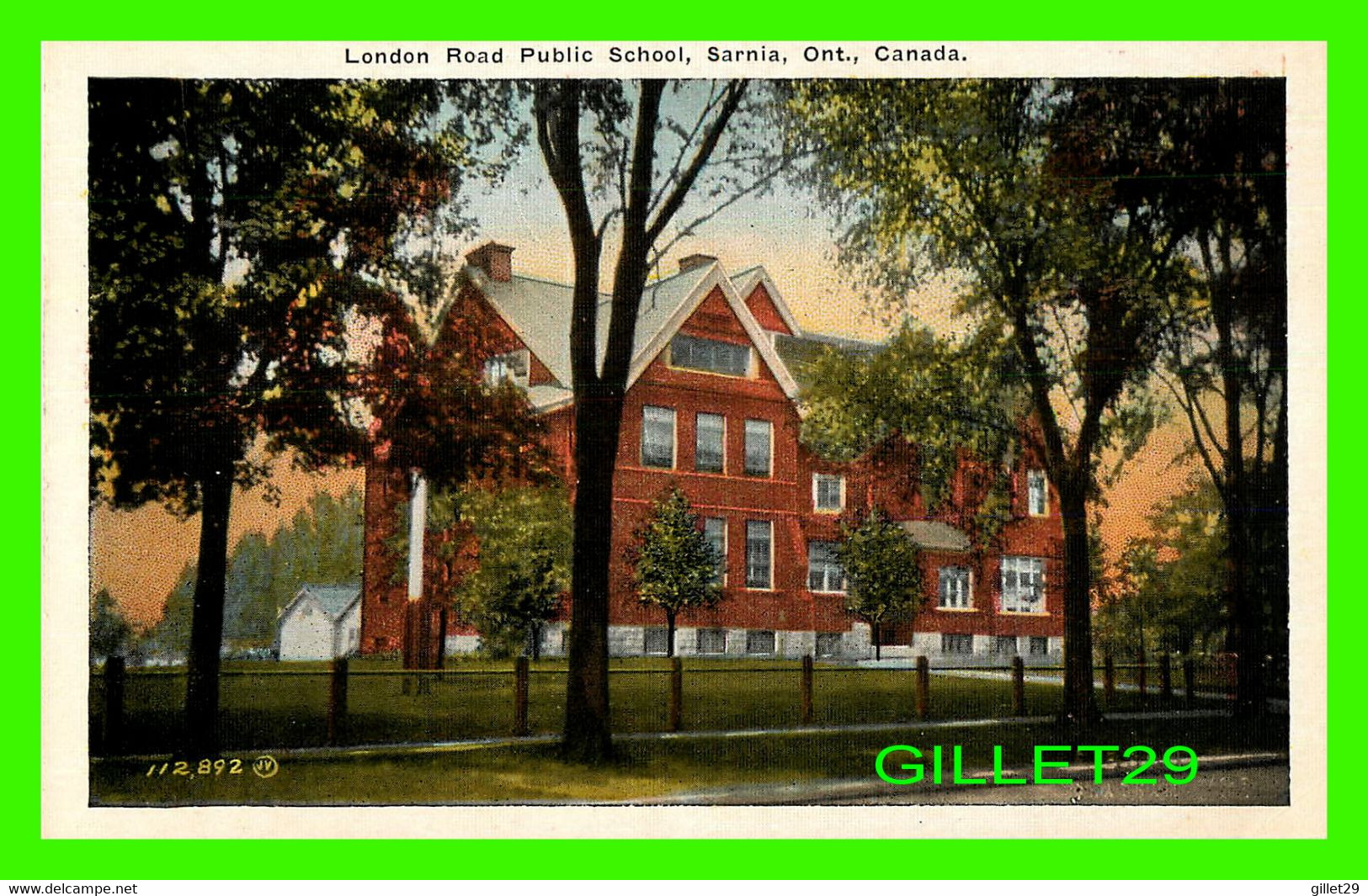 SARNIA, ONTARIO - LONDON ROAD PUBLIC SCHOOL - THE VALENTINE & SONS UNITED PUB CO - - Sarnia