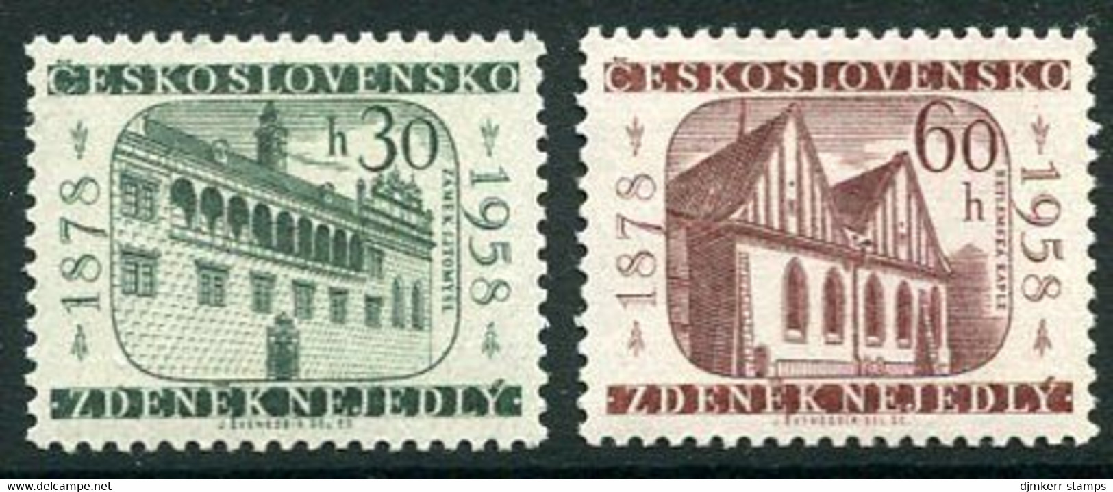 CZECHOSLOVAKIA 1958 Nejedly Anniversary MNH / **   Michel 1063-64 - Nuovi