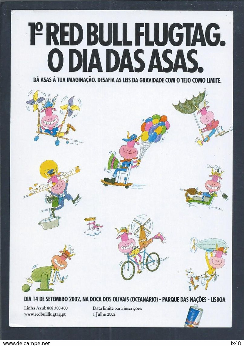 Red Bull. Postage Paid For 1st Red Bull Flugtag In 2002, Lisbon. Rode Stier. Port Betaald Voor De 1e Red Bull Flugtag In - Other & Unclassified