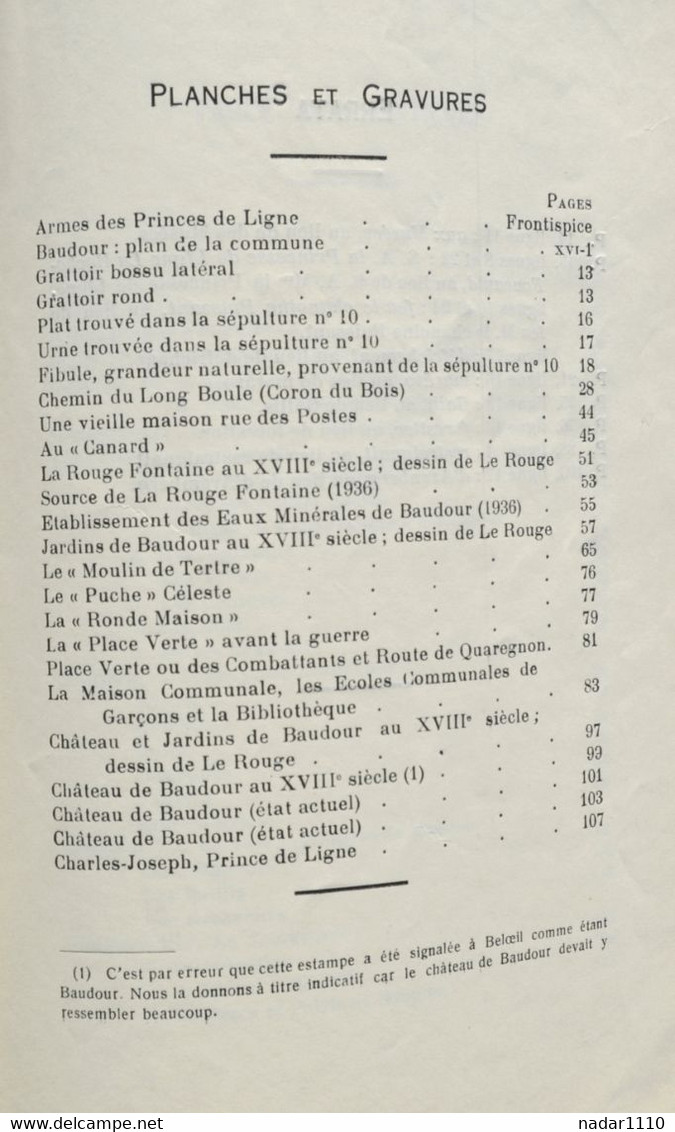 BAUDOUR, Terre et Pairie - Son histoire - J. Rolland, 1937 / Sirault Herchies Ghlin Jemappes Villerot Saint-Ghislain