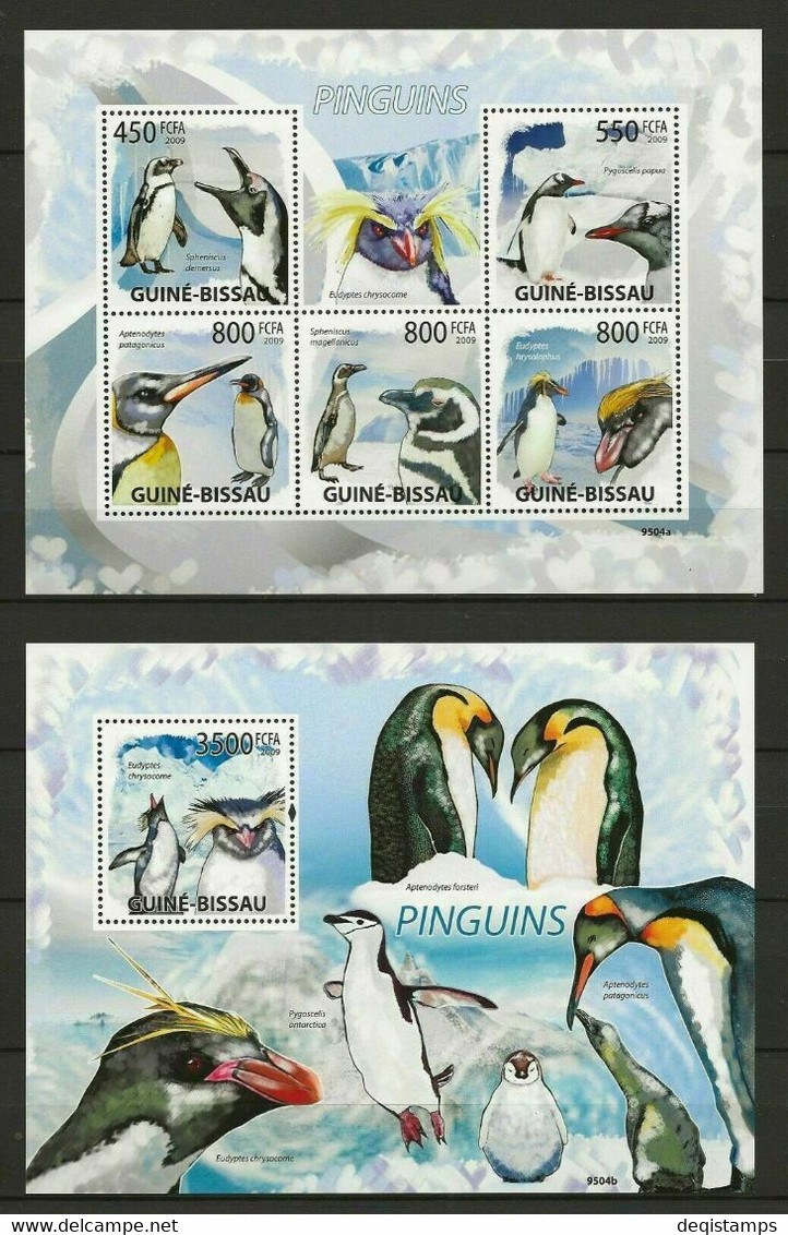 Guinea Bissau 2009 ☀ Wildlife Fauna Birds MS + SS ☀ MNH** - 3 Scans - Pájaros Cantores (Passeri)