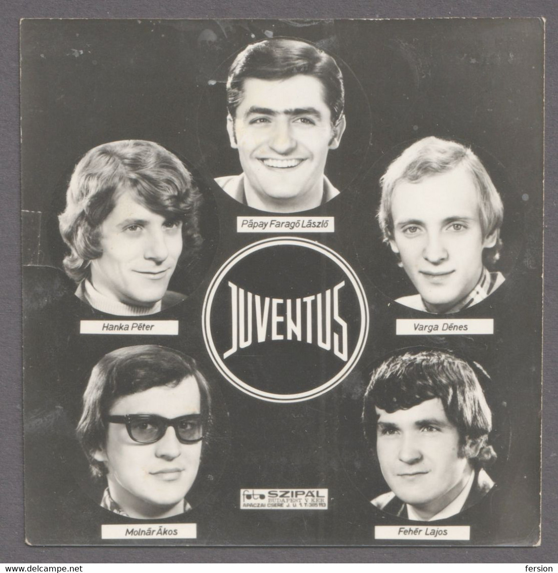 HUNGARY Juventus Beat - Pop Rock BAND GROUP Photograph - 1968 - 1977 - SZIPÁL Photo Studio Budapest - Photos