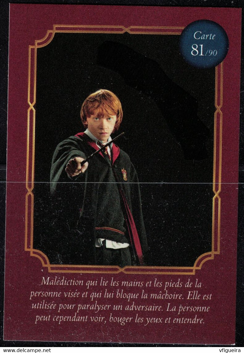 Carte Harry Potter Auchan Wizarding World Petrificus Totalus Thermosensible N° 81 - Harry Potter