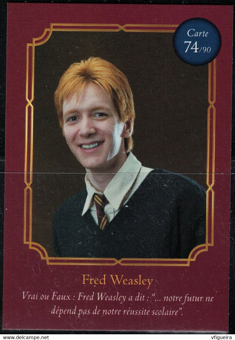 Carte Harry Potter Auchan Wizarding World Fred Weasley N° 74 - Harry Potter