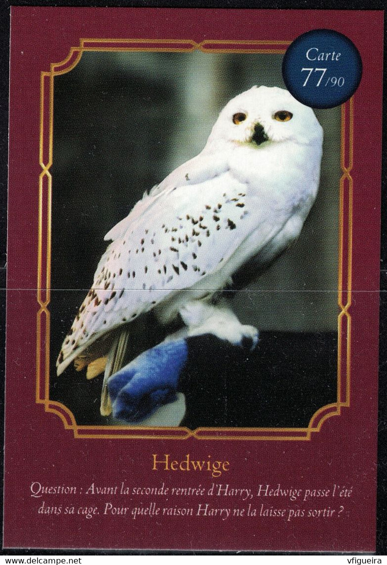 Carte Harry Potter Auchan Wizarding World Hedwige N° 77 - Harry Potter