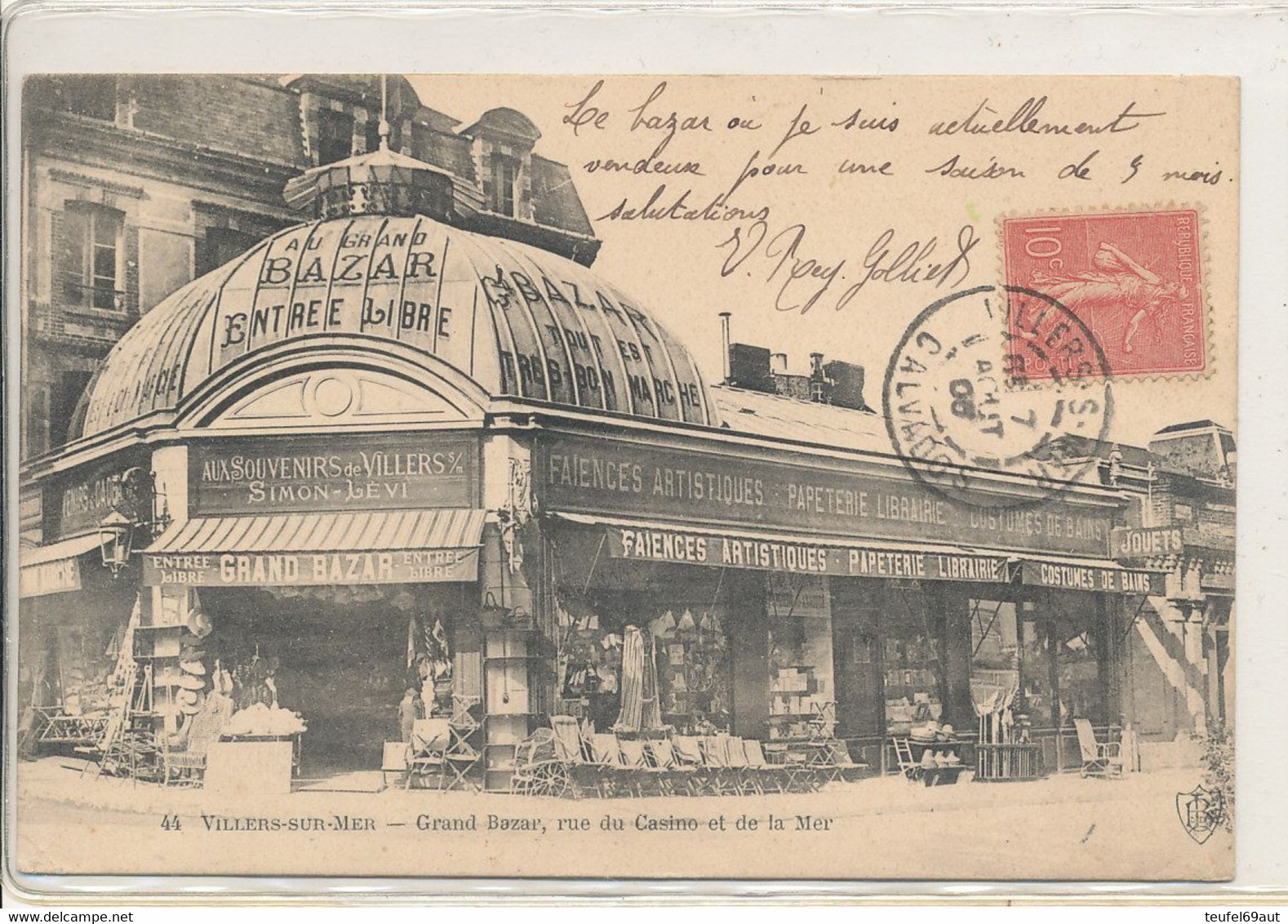 AK Villers Sur Mer - Grand Bazar, Rue Du Casino Et De La Mer 1905 - Villers Sur Mer