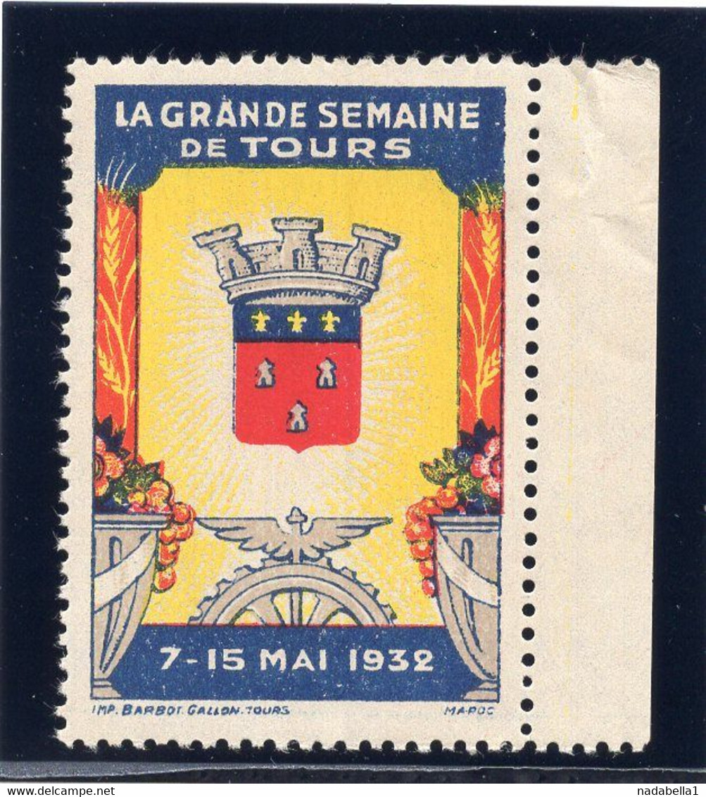 1932 SAN MARINO,POSTER STAMP,CINDERELLA,7 - 15 MAY 1932.THE GREAT WEEK OF TOURS - Autres & Non Classés