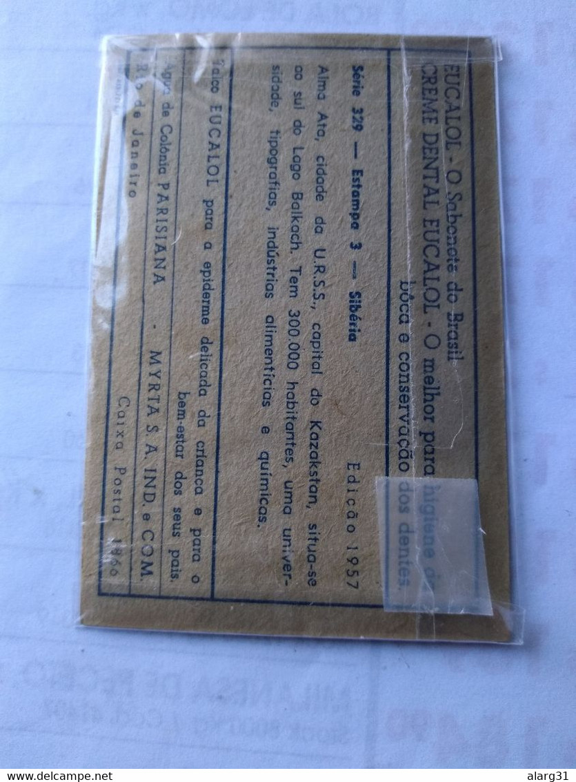 Eucalol SOAP Cromo No Postcard 6*9cmt.kazakhstan.travel.alma Ata.the Gorka Street.1957.better Condition. - Kazajstán