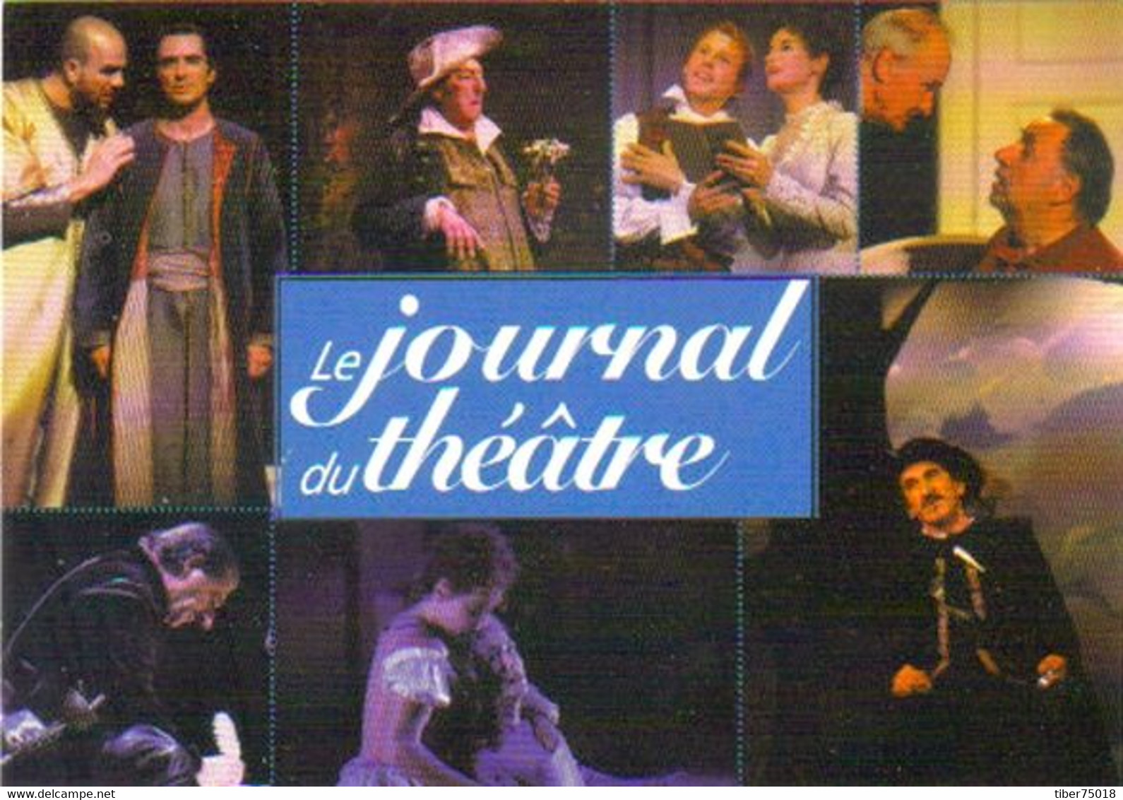 Carte Postale "Cart'Com" (1997) Le Journal Du Théâtre (Samy Frey, Georges Wilson, Philippe Noiret, Michel Bouquet,...) - Advertising