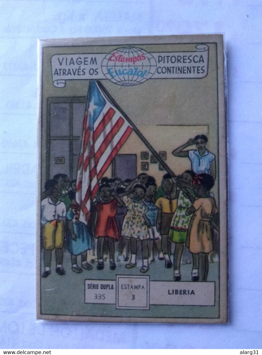 Liberia.eucalol Soap Cromo No Postcard.the Flag.travel Series(3)small Pox Vaccination Greeting Flag.better Condition - Liberia