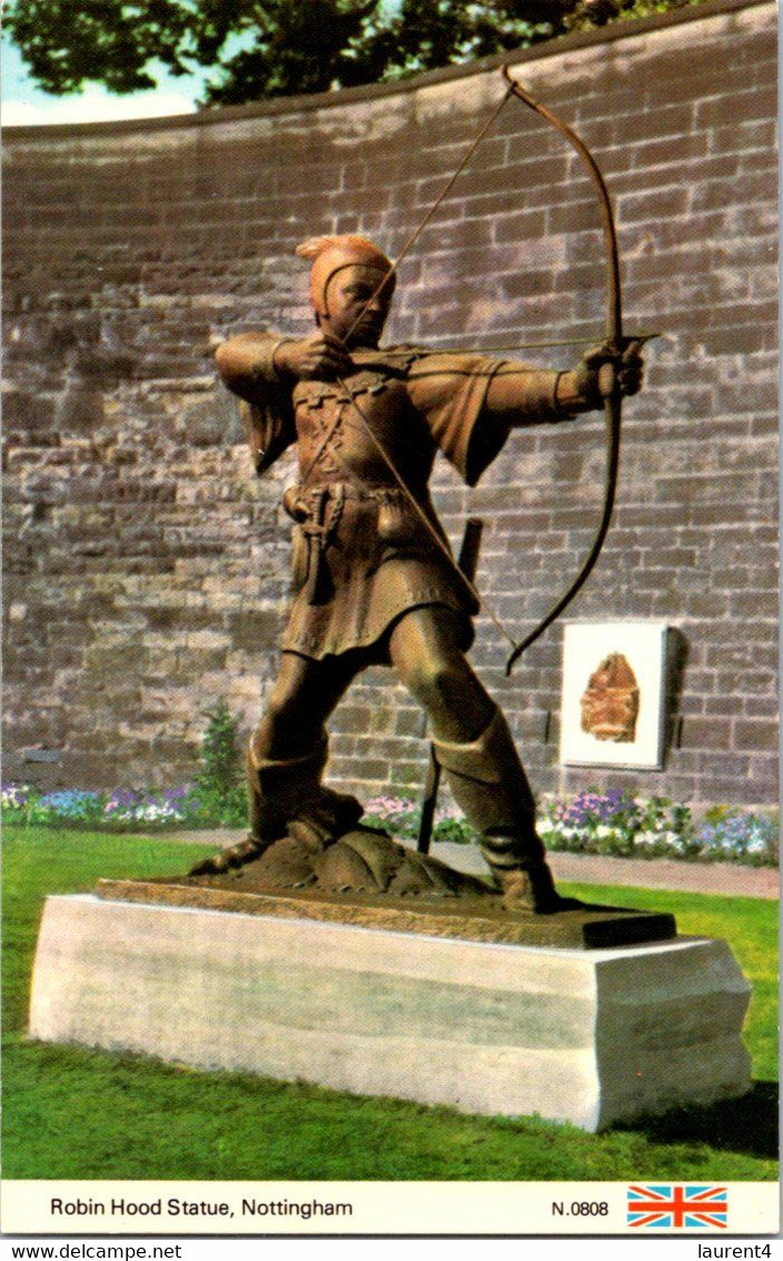 (5 A 25) UK - Notthingam Statue Of Robin Good - Archery - Tir à L'Arc