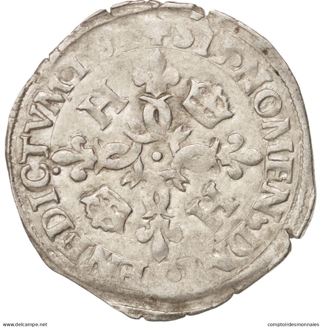 Monnaie, France, Douzain Aux Croissants, 1551, Paris, TTB, Billon, Duplessy:997 - 1547-1559 Henry II