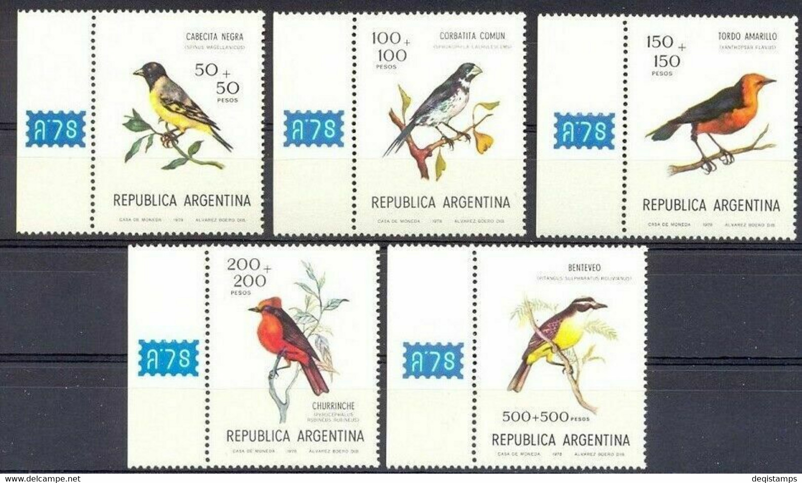 Argentina 1978 ☀ Fauna / Birds - Set Of 4v ☀ MNH** - Nuevos