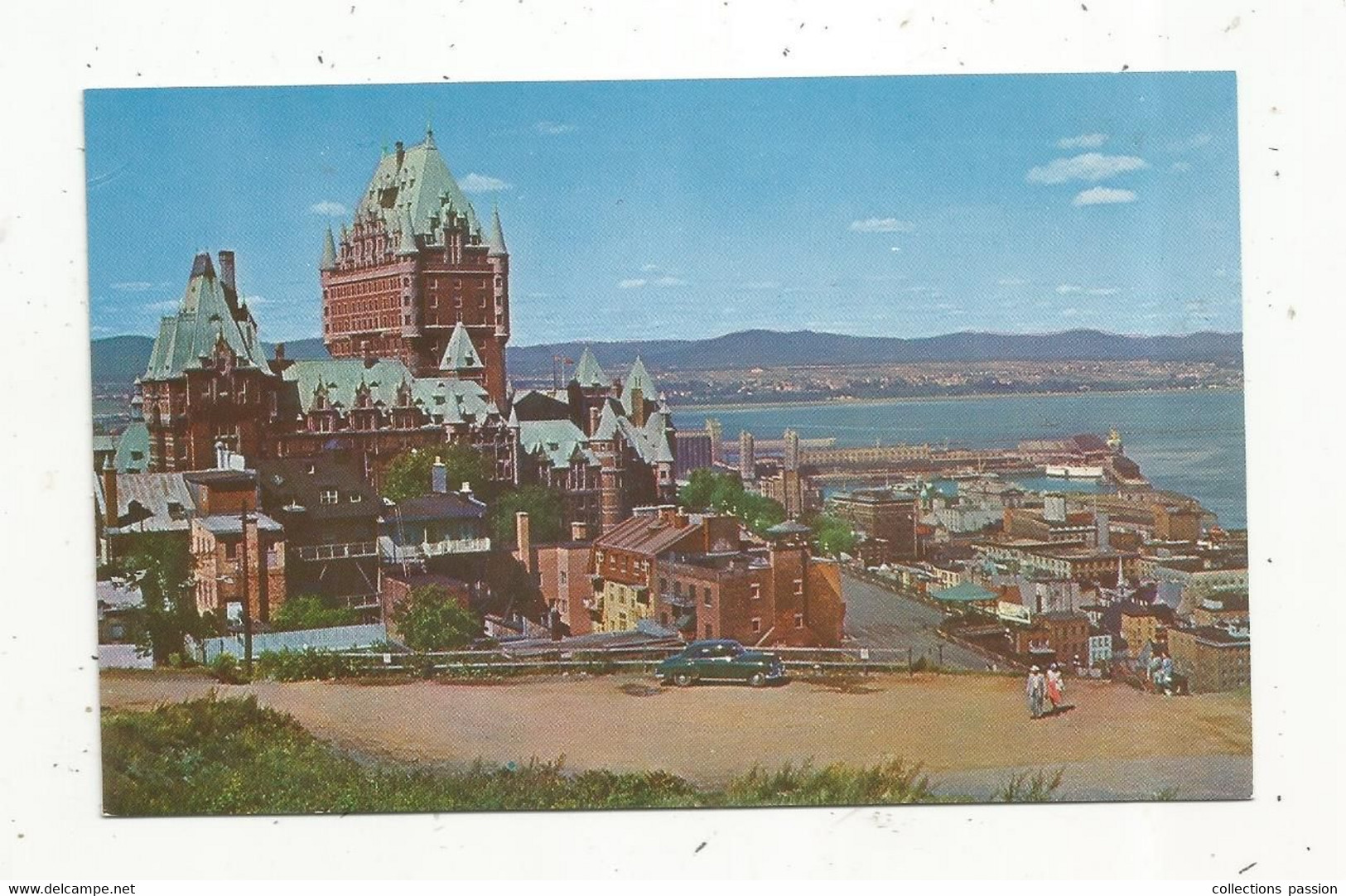 Cp, CANADA , QUEBEC , Chateau FRONTENAC Et Le Fleuve ST LAURENT , Photo S. J. Hayward , écrite - Québec - Château Frontenac