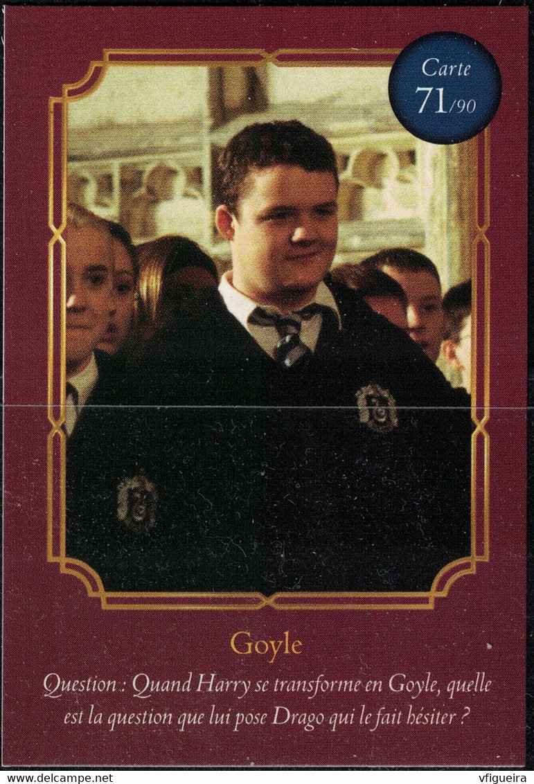 Carte Harry Potter Auchan Wizarding World Goyle N° 71 - Harry Potter