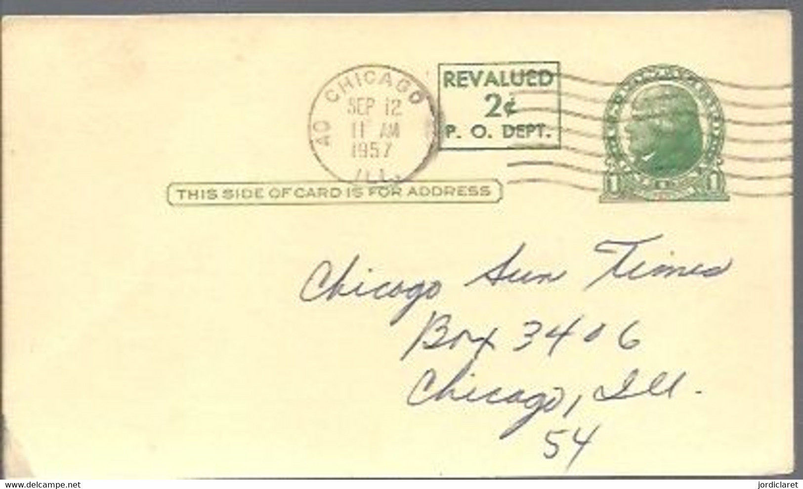 STATIONERY 1957  CHICAGO - 1941-60