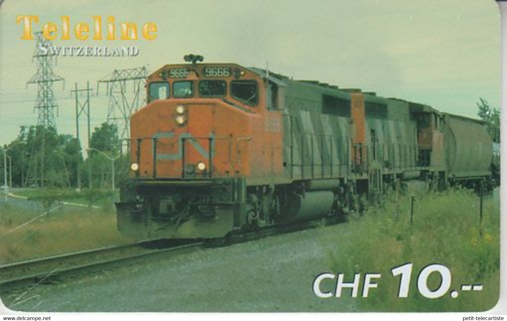 SWITZERLAND - PHONE CARD - PRÉPAYÉE TELELINE  ***  LOCO VAPEUR  *** - Trenes