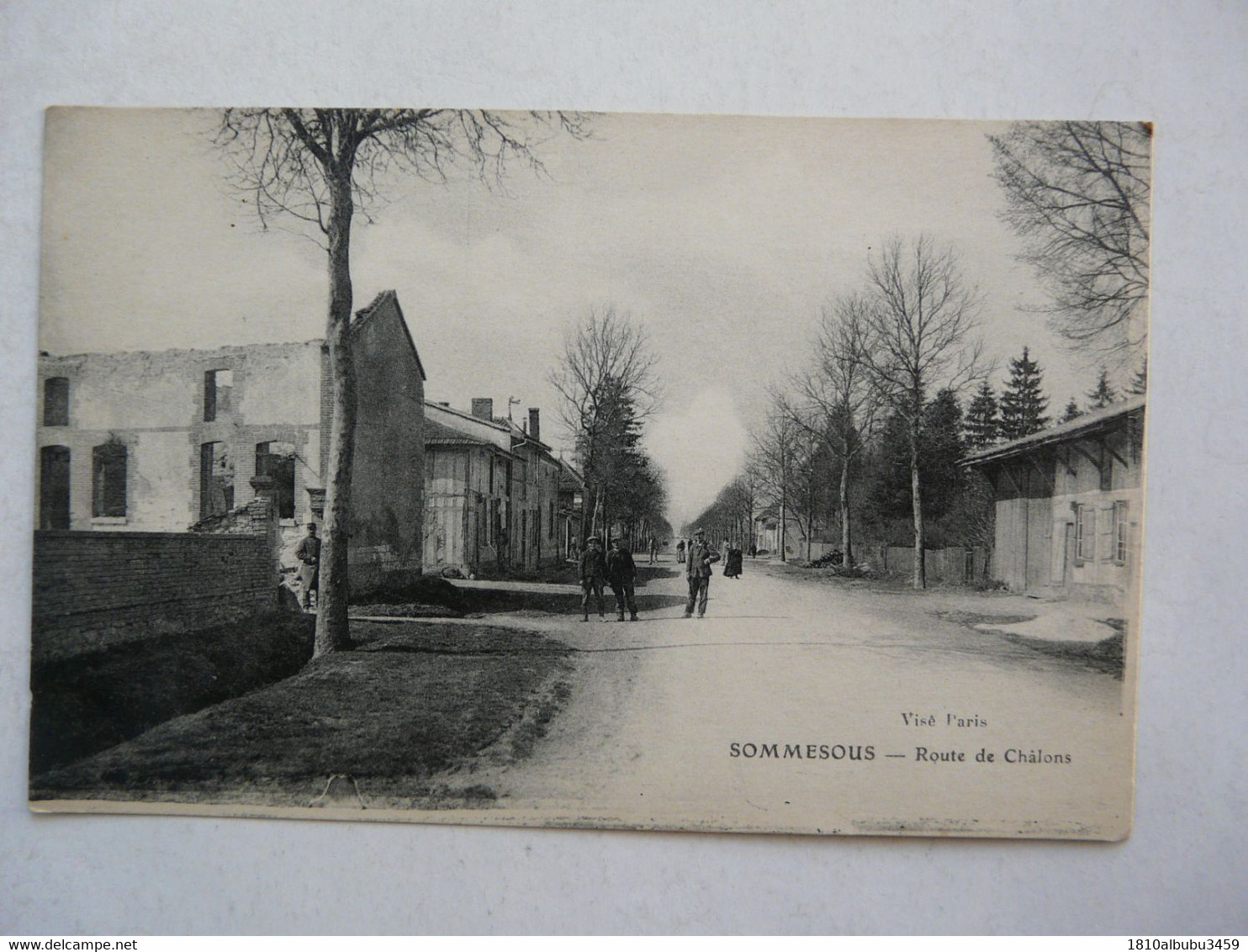 CPA 51 MARNE - SOMMESOUS : Route De Châlons - Brinon Sur Beuvron