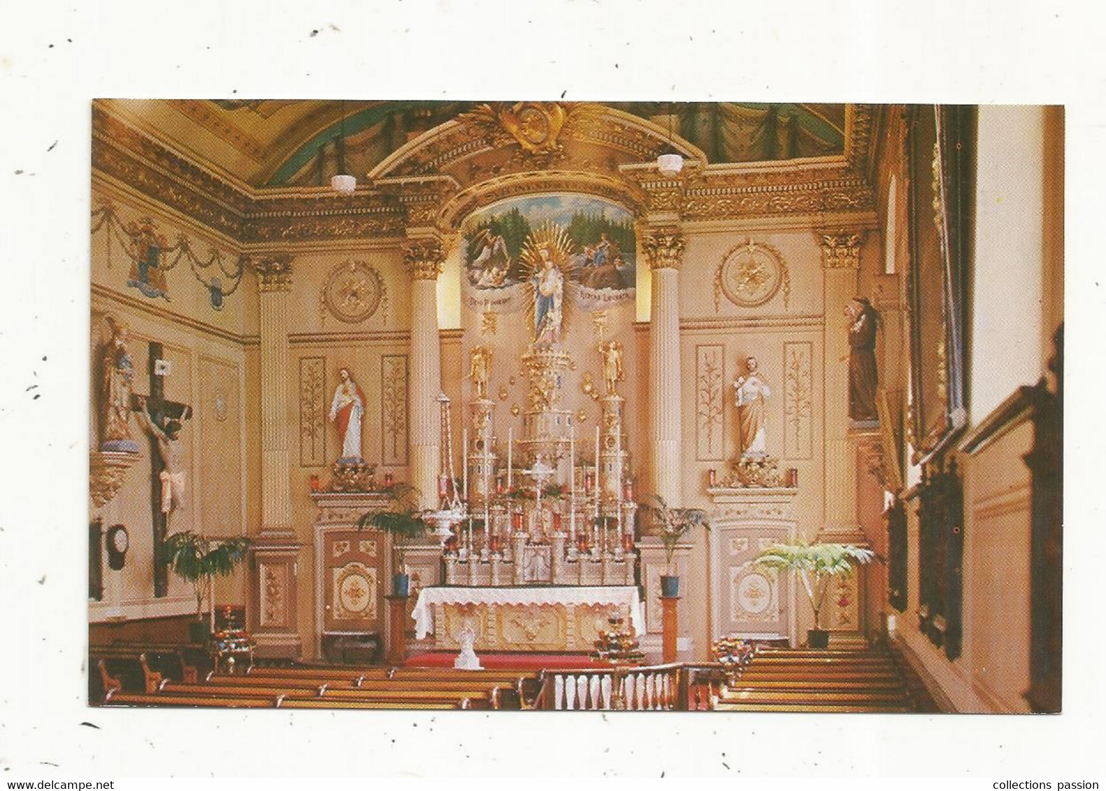 Cp, CANADA , QUEBEC, Interieur NOTRE DAME DES VICTOIRES, écrite, Photo S.J. Hayward, Interior Of N. D. Of VICTORIES - Québec - La Cité