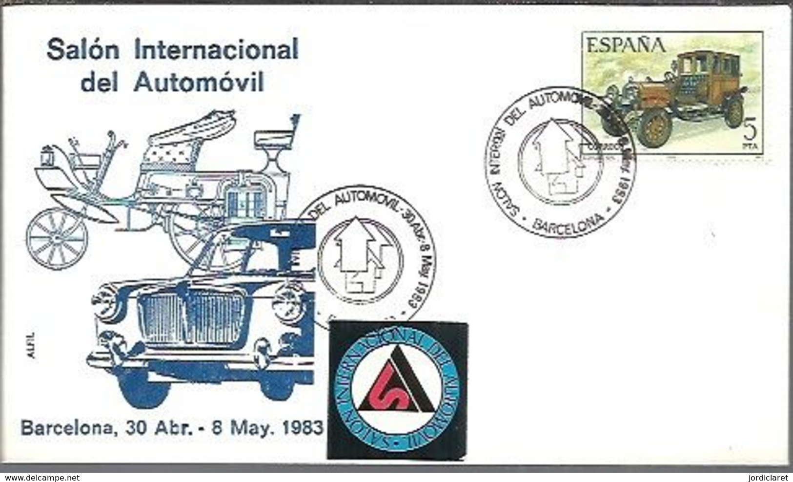 MATSELLOS  1983  BARCELONA TEMA AUTO - Storia Postale