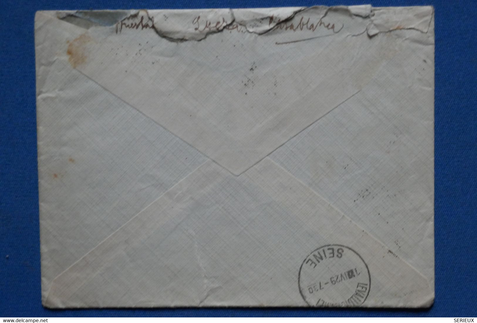 AD11 MAROC  BELLE LETTRE  1929  POUR  PARIS FRANCE  +AEROPHILATELIE ++ AFFRANCH. PLAISANT - Covers & Documents