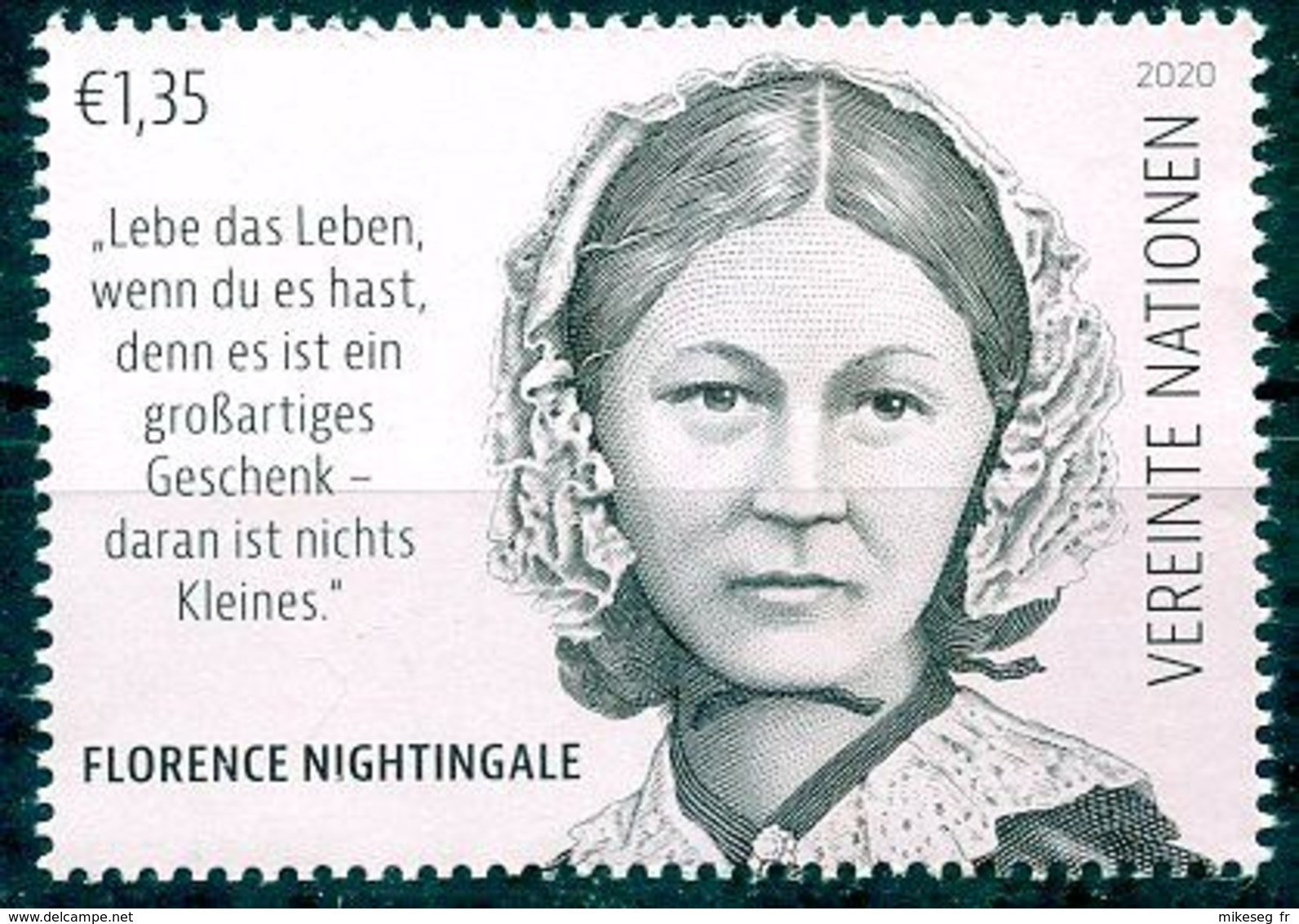 ONU Vienne 2020 - Florence Nightingale ** (couleur Rose Voir Commentaires) - Nuevos