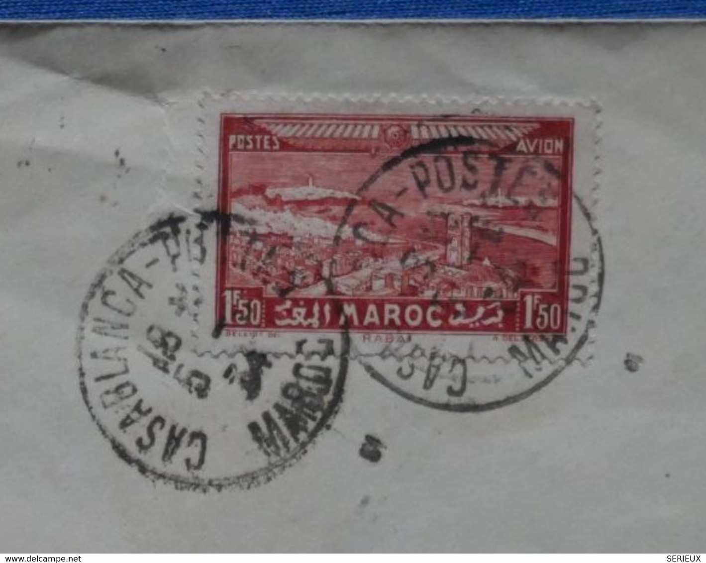 AD11 MAROC  BELLE LETTRE   1934 CASABLANCA  POUR MOLLIS SUISSE +AEROPHILATELIE  + AFFRANCH. INTERESSANT - Covers & Documents