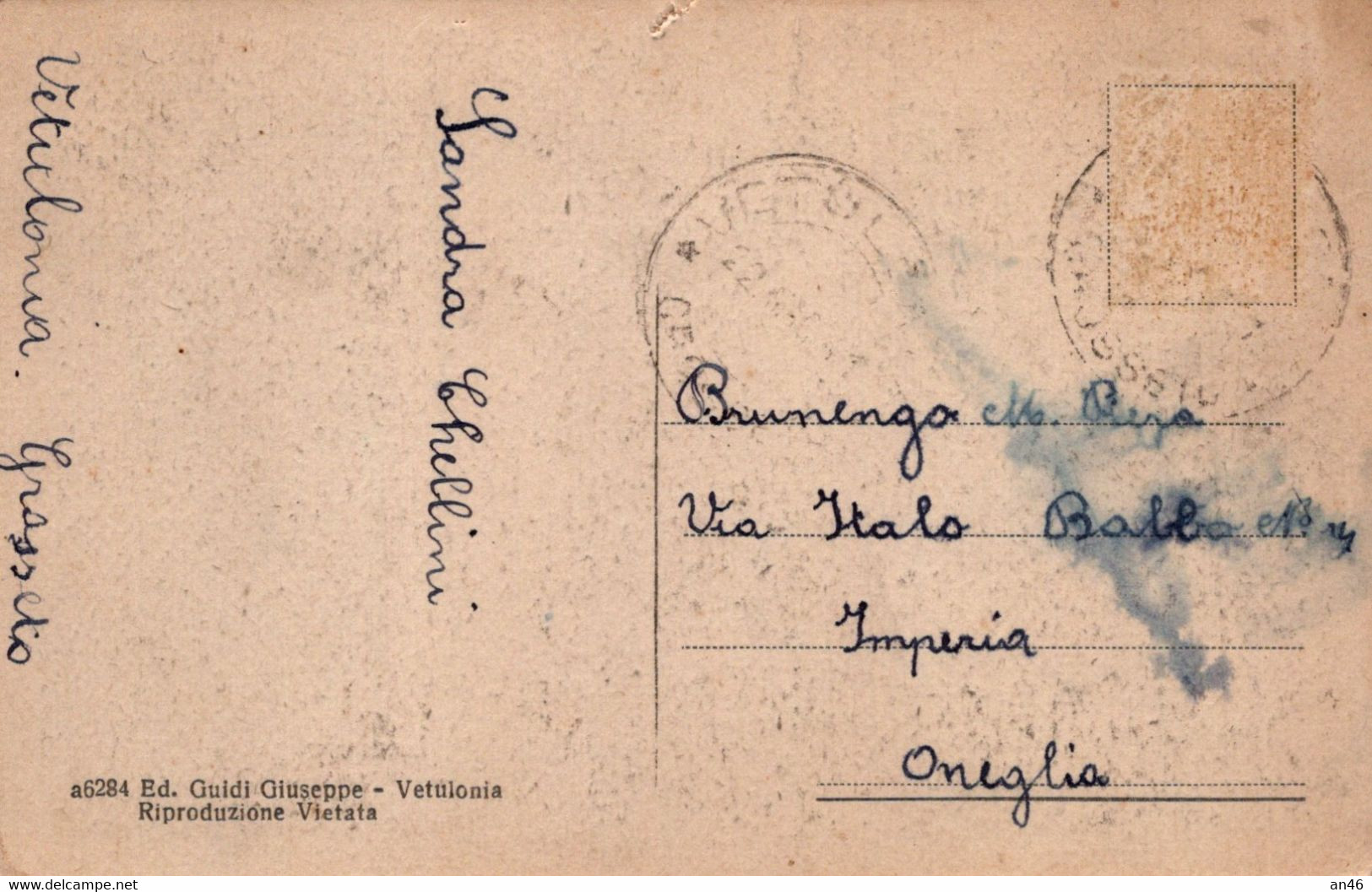 VETULONIA-Scavi Etruschi-Vg Il 22.11.1936 Per Oneglia -ORIGINALE 100%-2 Scann- - Grosseto